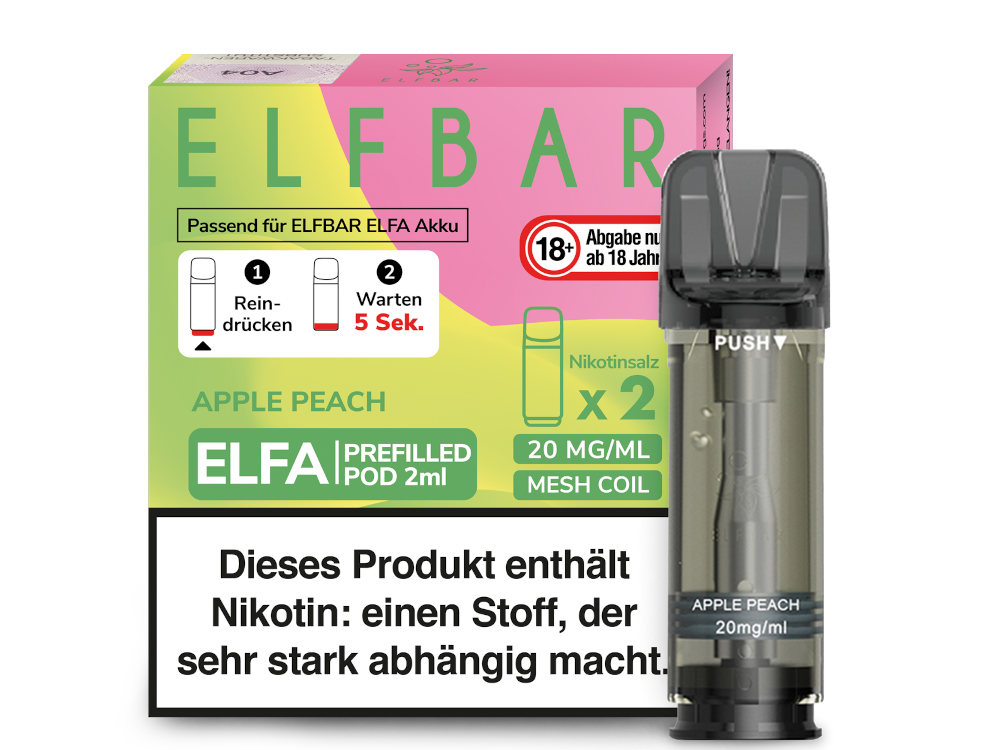 Elf Bar Elfa CP Prefilled Pod - 2x Apple Peach 20mg