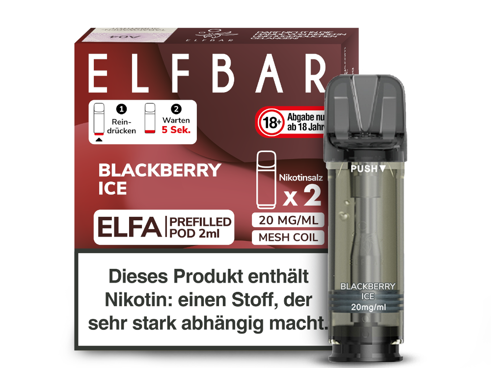 Elf Bar Elfa CP Prefilled Pod - 2x Blackberry Ice 20mg