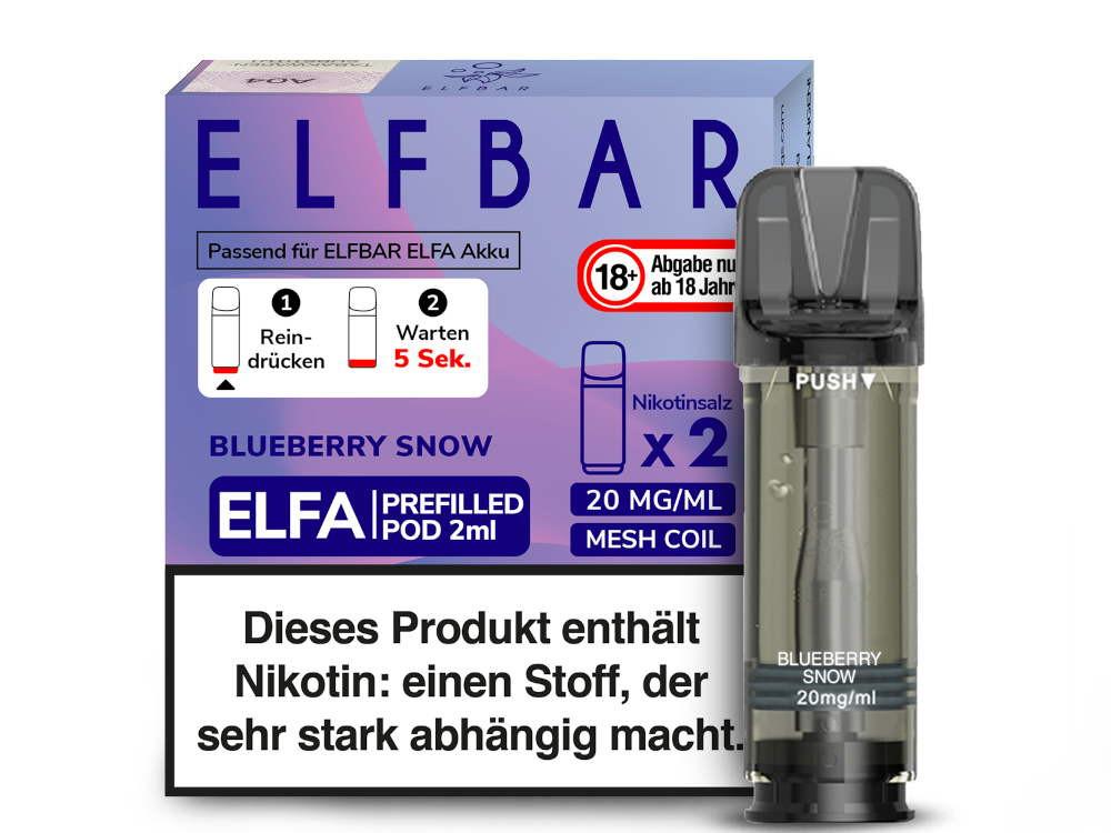 Elf Bar Elfa CP Prefilled Pod - 2x Blueberry Snoow 20mg
