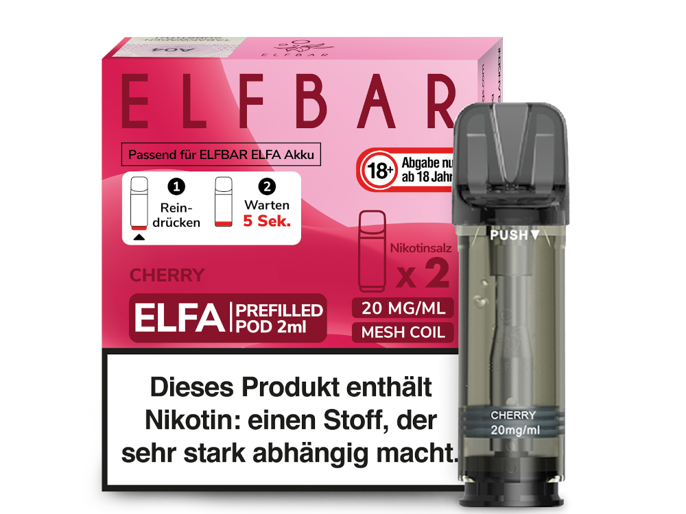 Elf Bar Elfa CP Prefilled Pod - 2x Cherry 20mg