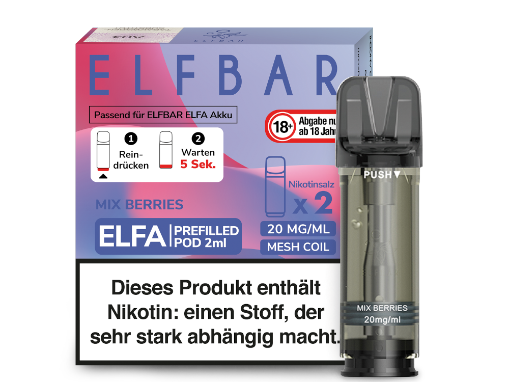 Elf Bar Elfa CP Prefilled Pod - 2x Mix Berries 20mg