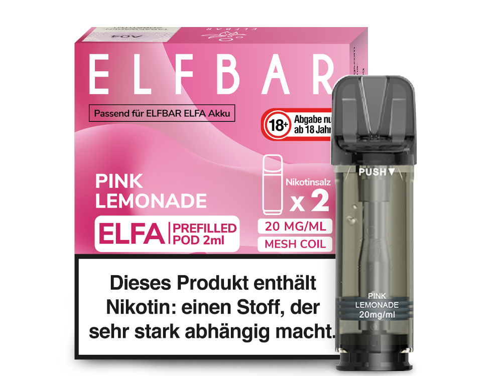 Elf Bar Elfa CP Prefilled Pod - 2x Pink Lemonade 20mg