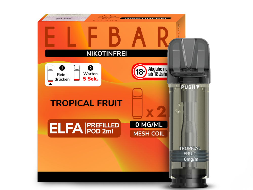 Elf Bar Elfa CP Prefilled Pod - 2x Tropical Fruit 0mg