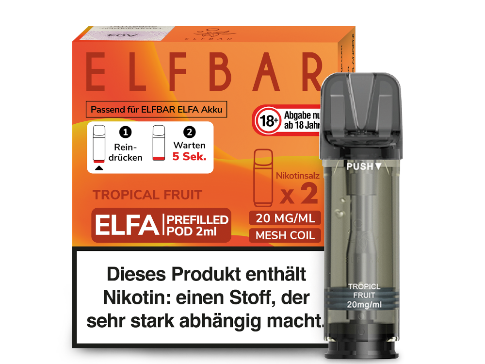 Elf Bar Elfa CP Prefilled Pod - 2x Tropical Fruit 20mg