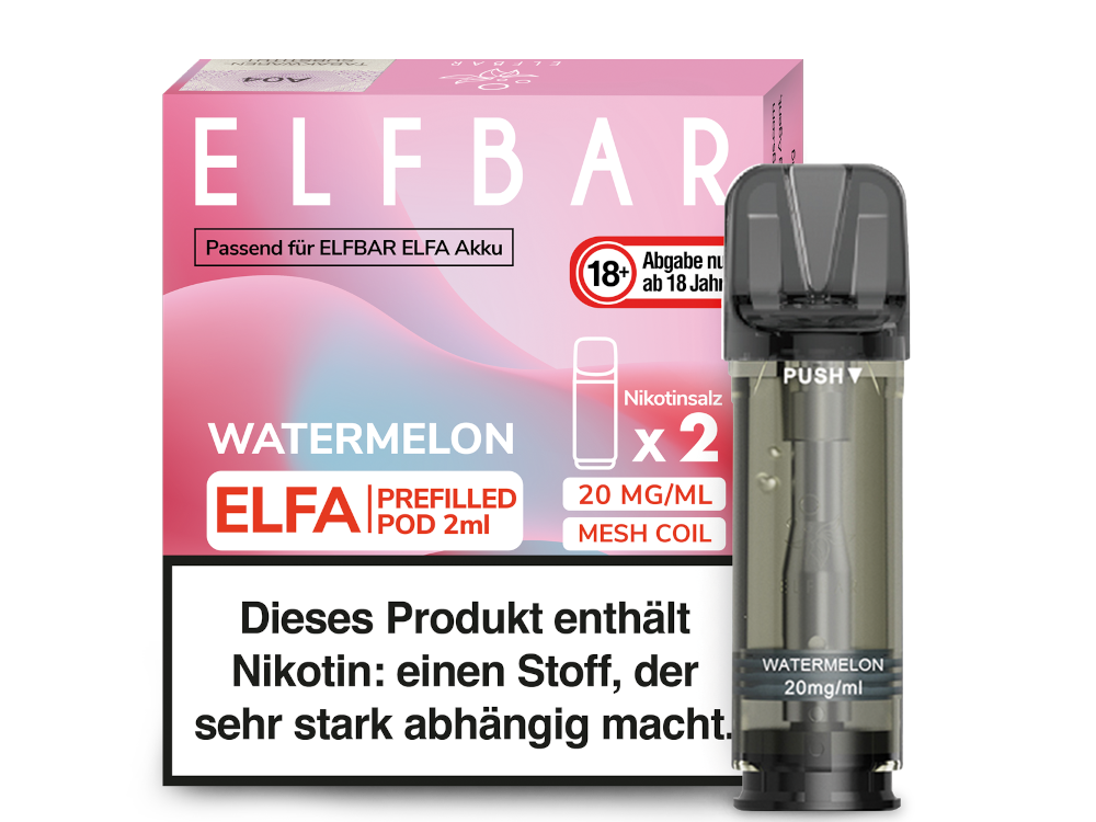 Elf Bar Elfa CP Prefilled Pod - 2x Watermelon 20mg