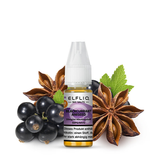 Elf Bar Elfliq Nikotinsalz Liquid 10ml - Blackcurrant Aniseed