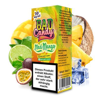 Bad Candy Liquid Nikotinsalz 10ml - Mad Mango 20mg