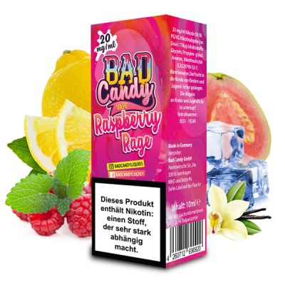 Bad Candy Liquid Nikotinsalz 10ml - Raspberry Rage 20mg