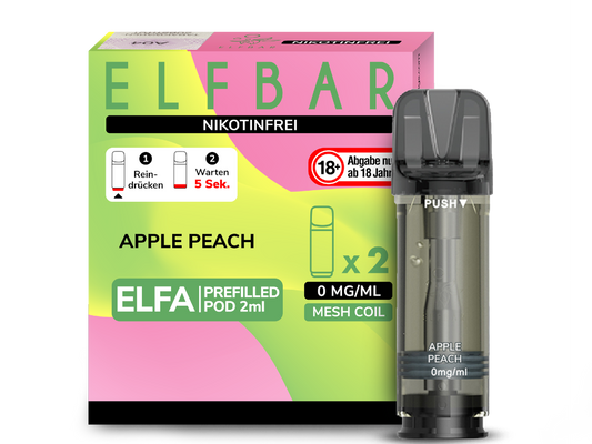Elf Bar Elfa CP Prefilled Pod - 2x Apple Peach 0mg