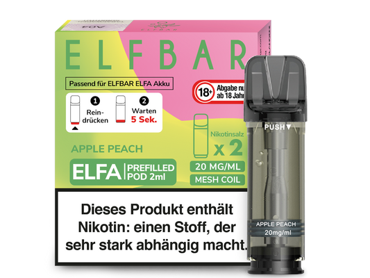 Elf Bar Elfa CP Prefilled Pod - 2x Apple Peach 20mg