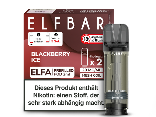 Elf Bar Elfa CP Prefilled Pod - 2x Blackberry Ice 20mg