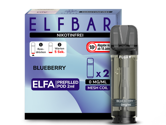Elf Bar Elfa CP Prefilled Pod - 2x Blueberry 0mg