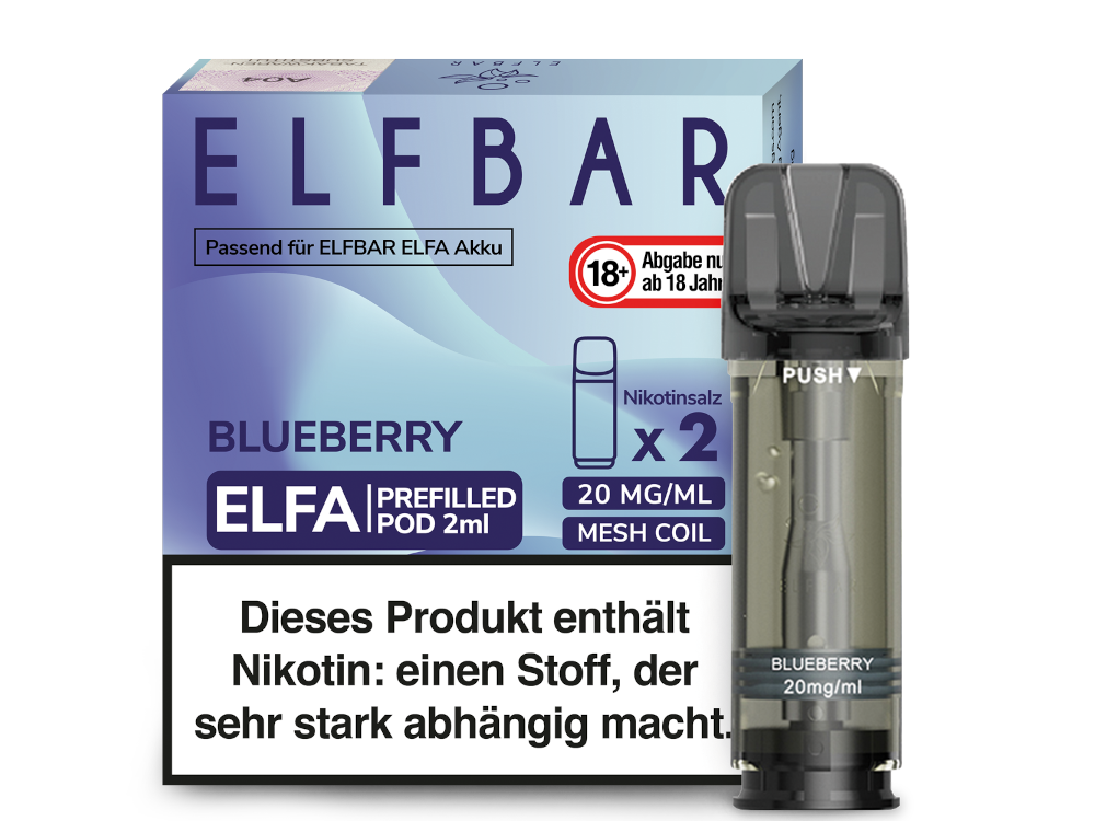 Elf Bar Elfa CP Prefilled Pod - 2x Blueberry 20mg