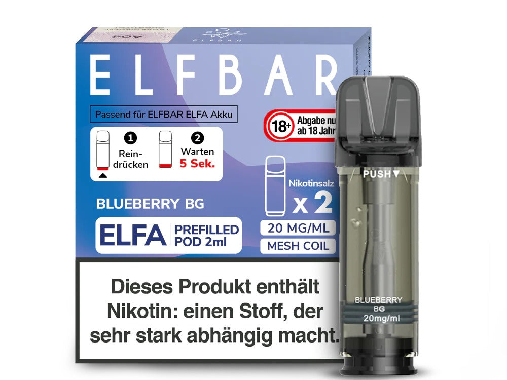 Elf Bar Elfa CP Prefilled Pod - 2x Blueberry BG 20mg