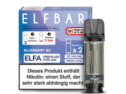Elf Bar Elfa CP Prefilled Pod - 2x Blueberry BG 20mg