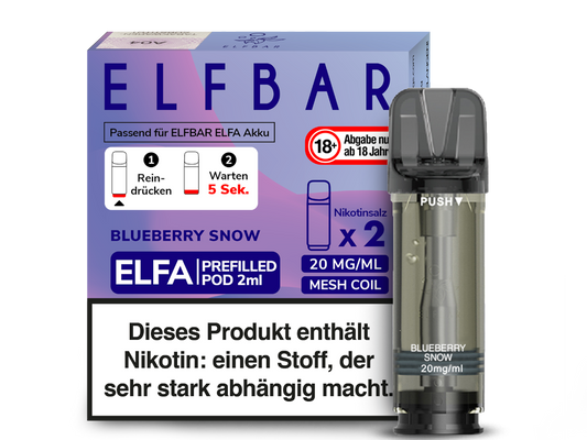 Elf Bar Elfa CP Prefilled Pod - 2x Blueberry Snoow 20mg