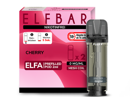 Elf Bar Elfa CP Prefilled Pod - 2x Cherry 0mg