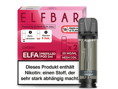 Elf Bar Elfa CP Prefilled Pod - 2x Cherry 20mg