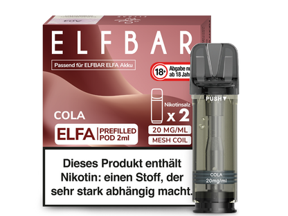 Elf Bar Elfa CP Prefilled Pod - 2x Cola 20mg