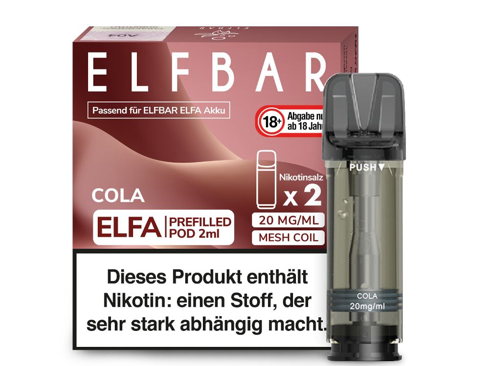 Elf Bar Elfa CP Prefilled Pod - 2x Cola 20mg