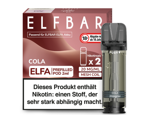 Elf Bar Elfa CP Prefilled Pod - 2x Cola 20mg