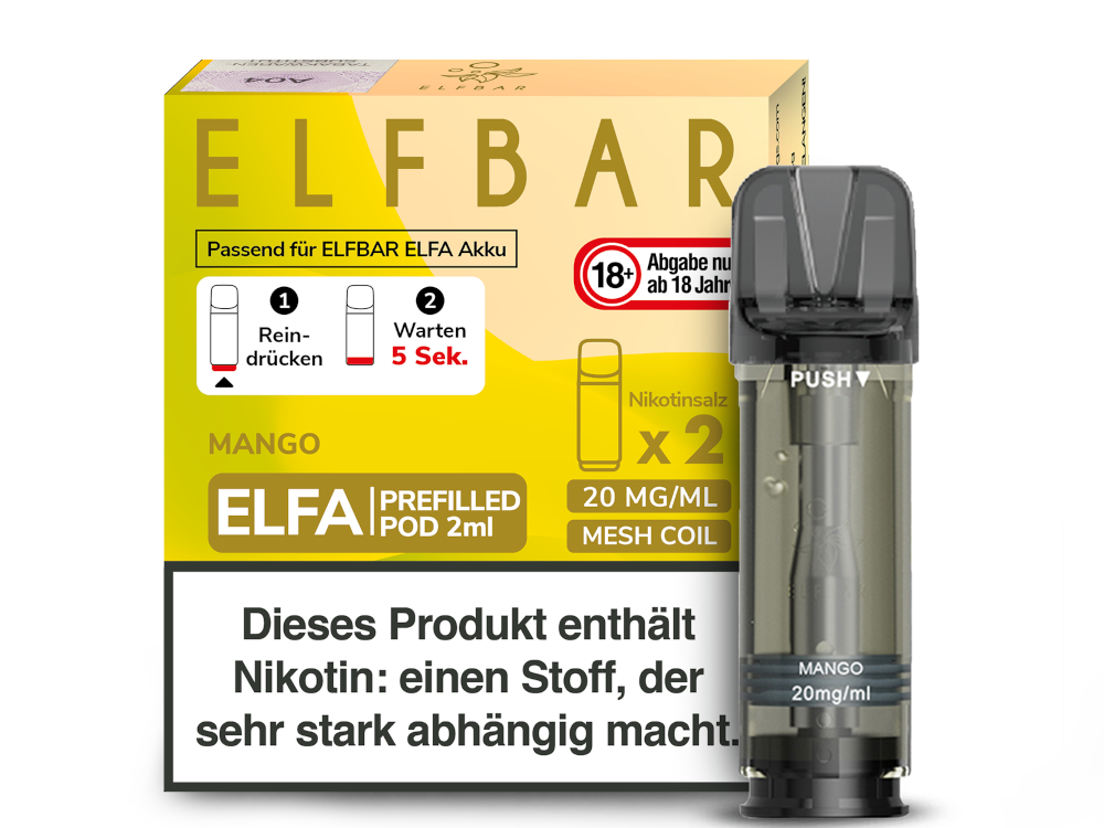 Elf Bar Elfa CP Prefilled Pod - 2x Mango 20mg