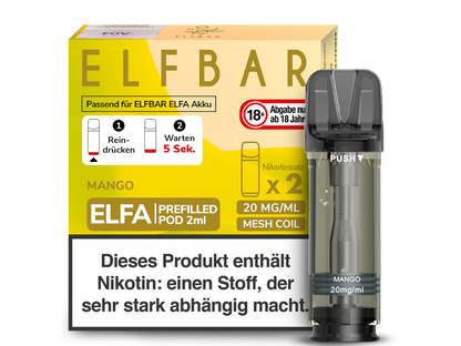 Elf Bar Elfa CP Prefilled Pod - 2x Mango 20mg