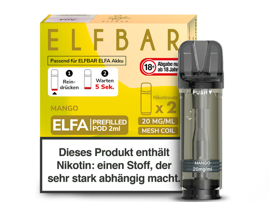 Elf Bar Elfa CP Prefilled Pod - 2x Mango 20mg