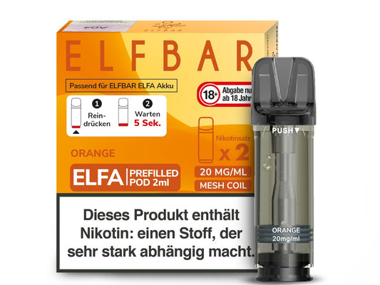 Elf Bar Elfa CP Prefilled Pod - 2x Orange 20mg
