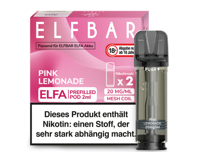 Elf Bar Elfa CP Prefilled Pod - 2x Pink Lemonade 20mg