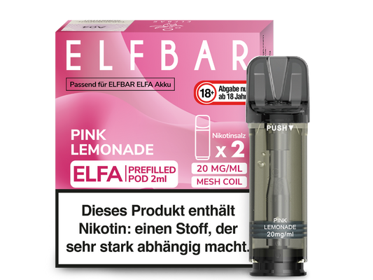 Elf Bar Elfa CP Prefilled Pod - 2x Pink Lemonade 20mg