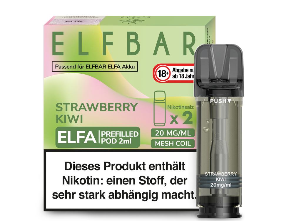 Elf Bar Elfa CP Prefilled Pod - 2x Strawberry Kiwi 20mg