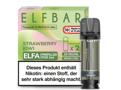 Elf Bar Elfa CP Prefilled Pod - 2x Strawberry Kiwi 20mg
