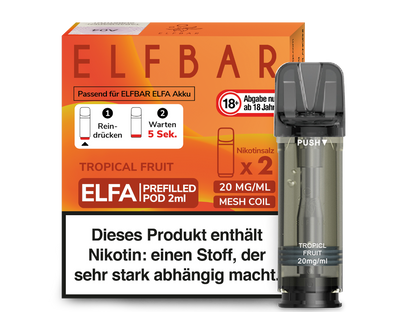 Elf Bar Elfa CP Prefilled Pod - 2x Tropical Fruit 20mg