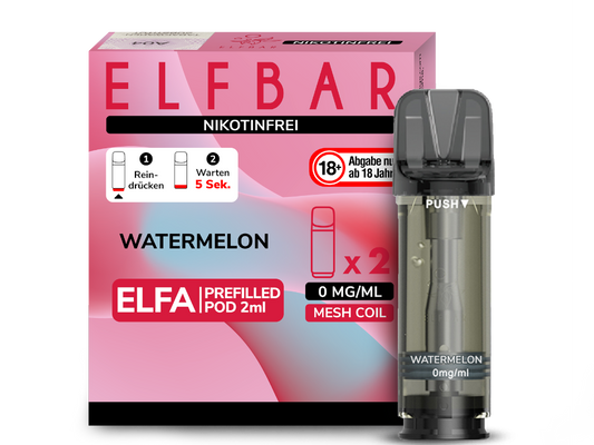 Elf Bar Elfa CP Prefilled Pod - 2x Watermelon 0mg