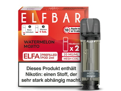Elf Bar Elfa CP Prefilled Pod - 2x Watermelon Mojito 20mg